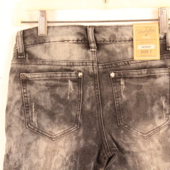 Vintage Revolution Grey/Black Flag Stretch Jeans - Picture 6 of 11